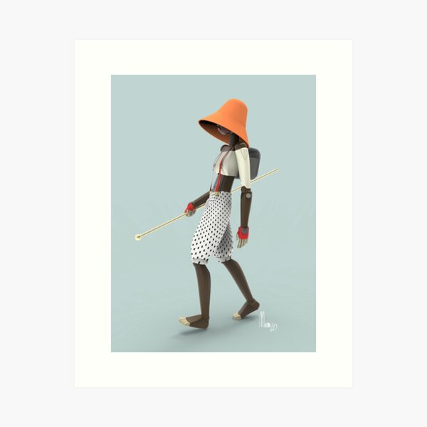 Ama the traveler Art Print