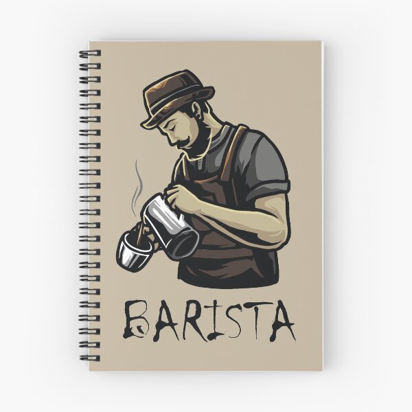 Item preview, Brutal Barista making coffee on white designed and sold by coffeeapparel.