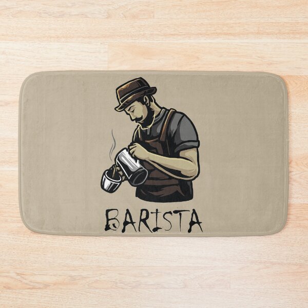 Item preview, Brutal Barista making coffee on white designed and sold by coffeeapparel.