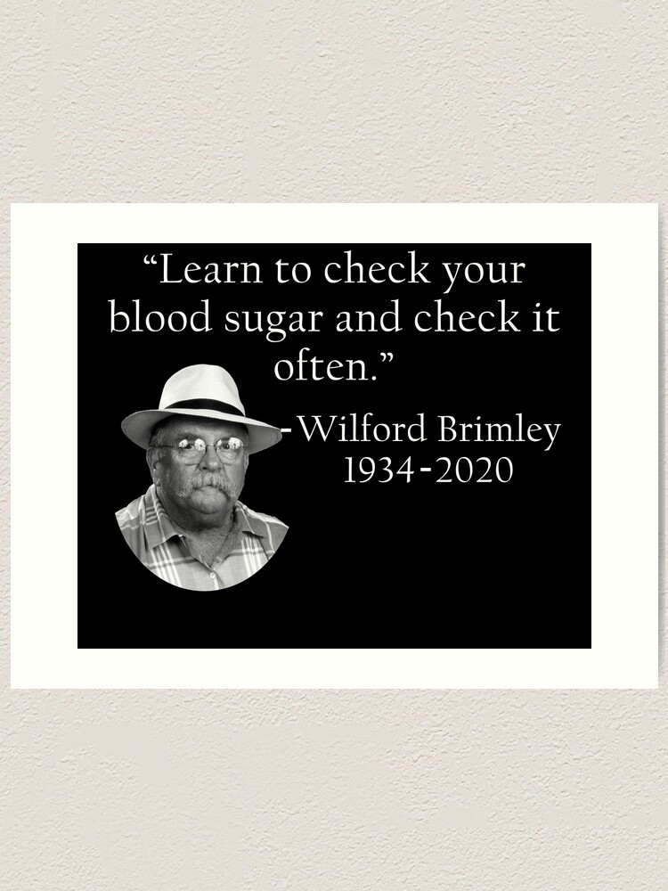 Learn to check your blood sugar and check it often Wilford