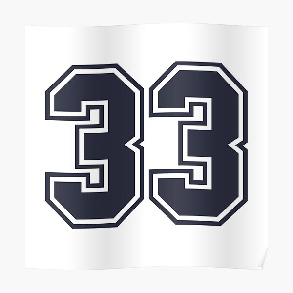 33 Sports Number Thirty-Three Poster for Sale by HelloFromAja