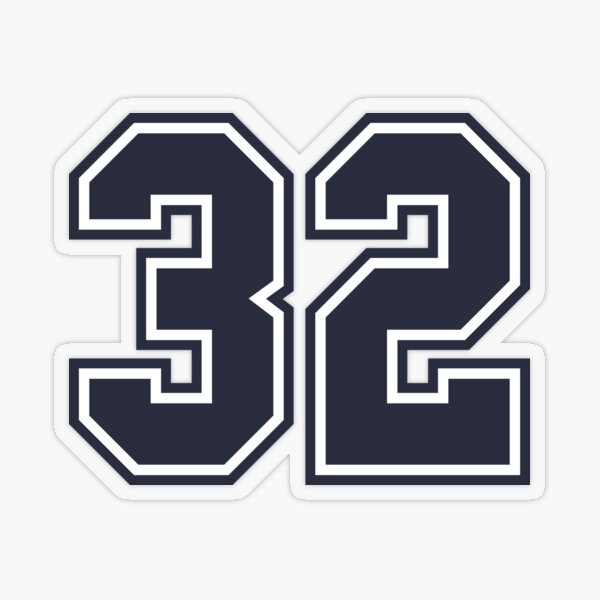 36 Navy Grey Red Sports Number Thirty-Six Sticker for Sale by HelloFromAja