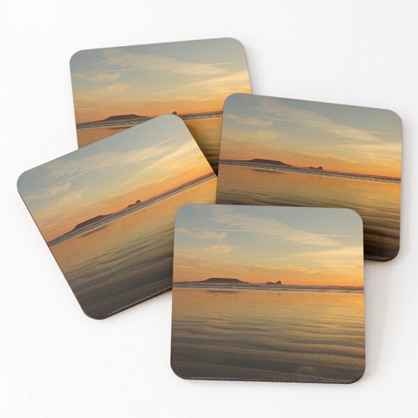 Item preview, Sunset and Sand at Worm's Head, Gower designed and sold by rltbevan.