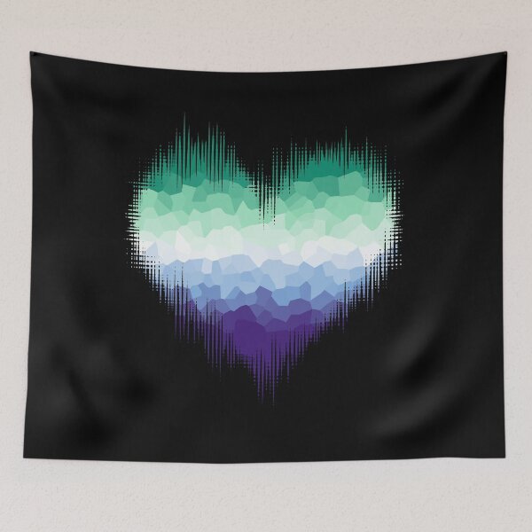 Item preview, Gay Man Glitch Heart designed and sold by Kiloueka.