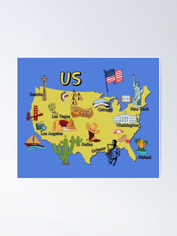 Une Carte Des états-unis D'amérique Avec Les états-unis D'amérique
