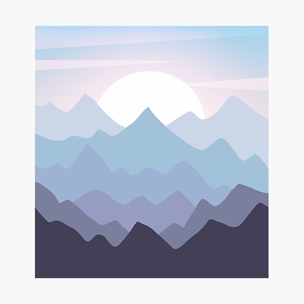 Aperçu de l'œuvre Magnifique lever de soleil pastel dans les montagnes créée et vendue par anabear-art.