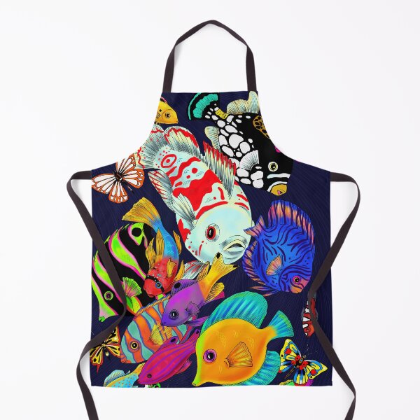 Item preview, Tropical Fish and Butterflies- a combination of colourful fish and butterflies for a whimsical piece designed and sold by Marta Tesoro.