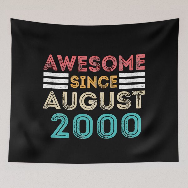 Item preview, Awesome Since August 2000 - Vintage 20th Birthday Gift designed and sold by meedTee.
