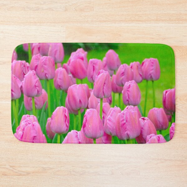 Item preview, Pink Tulips Round Photo Square Frame designed and sold by Redinsart.