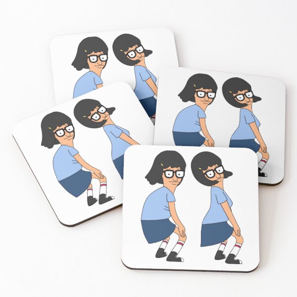 Tina twerking Tina Belcher twerk Tina belcher butts Coasters (Set of 4)