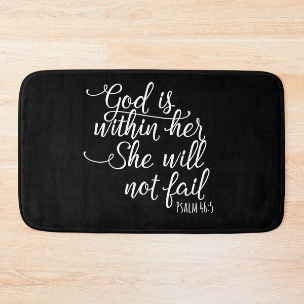 Item preview, God is with her, she will not fail. Christian, Bible Verse for Women, Christian Woman designed and sold by ChristianLife.