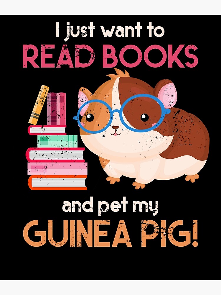 "Bookworm books reading guinea pig" Poster for Sale by bestshirtdesign