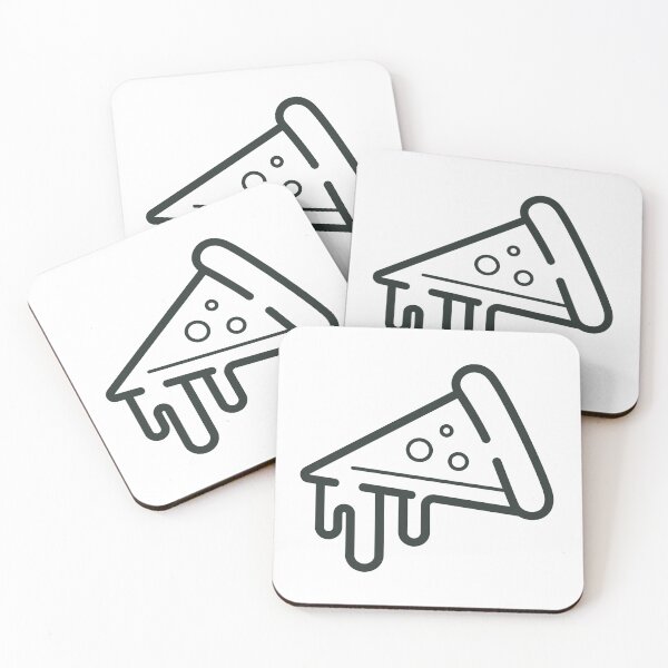 Item preview, Cheese falling black pizza icon designed and sold by Maria Simone.