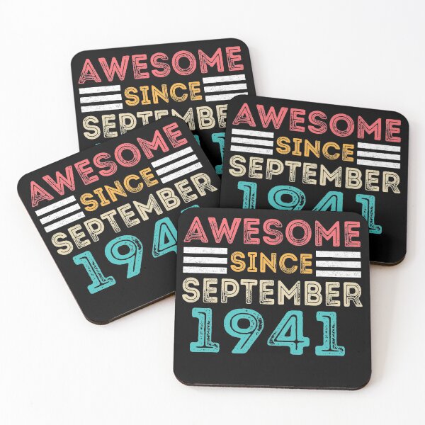 Item preview, Awesome Since September 1941 - Vintage Retro Birthday Gift designed and sold by meedTee.