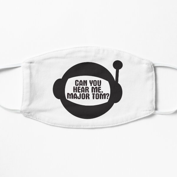 Can you hear me Major Tom Astronaut silhouette Flat Mask