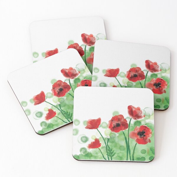 Item preview, Watercolour Poppies designed and sold by JillyBeanDesign.