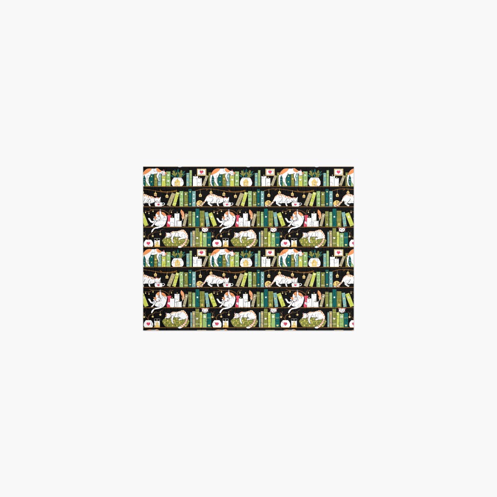 Library cats - whimsical cats on the book shelves Jigsaw Puzzle