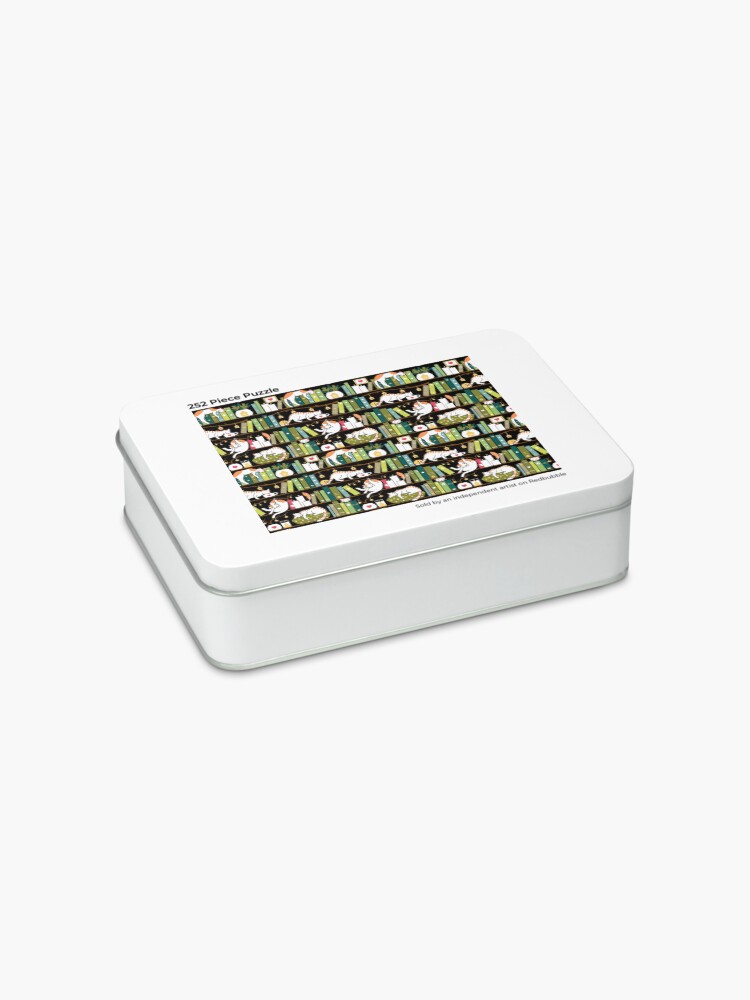 Alternate view of Library cats - whimsical cats on the book shelves Jigsaw Puzzle