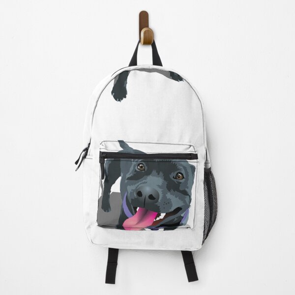 Item preview, Panting Dog Staffy White designed and sold by Bloomin' Arty Families.
