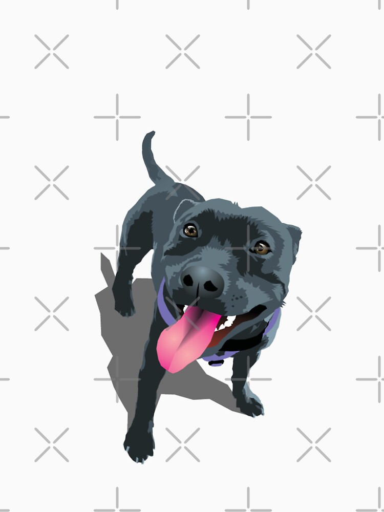 Staffy White by aartytees