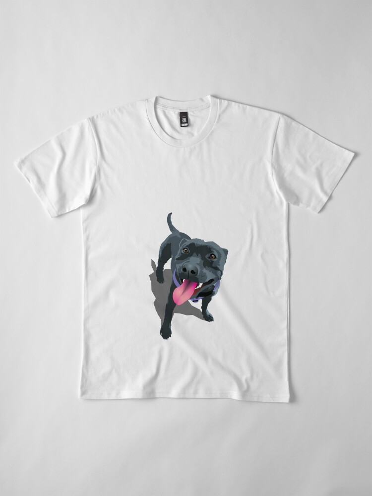 Alternate view of Staffy White Premium T-Shirt