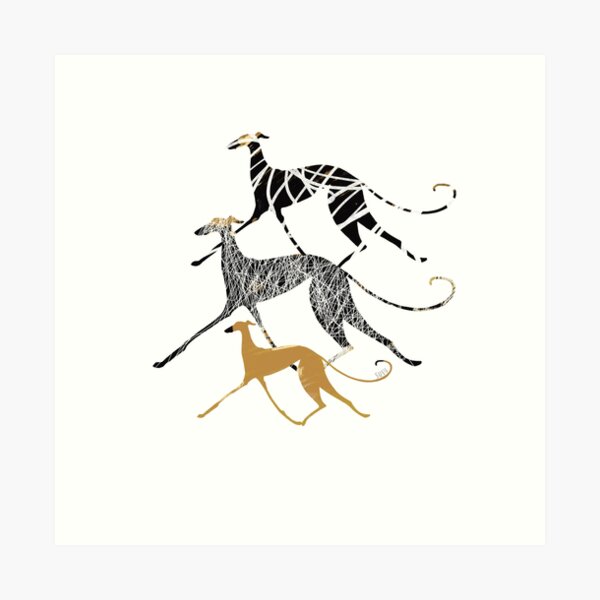 Sighthound Ink Art Art Print
