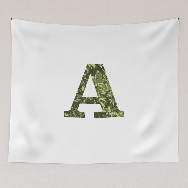 Item preview, a alphabet letter A, alpha - monogram green designed and sold by patternsplus.