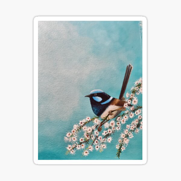 Item preview, Blue fairy wren designed and sold by Wendy Olsen.