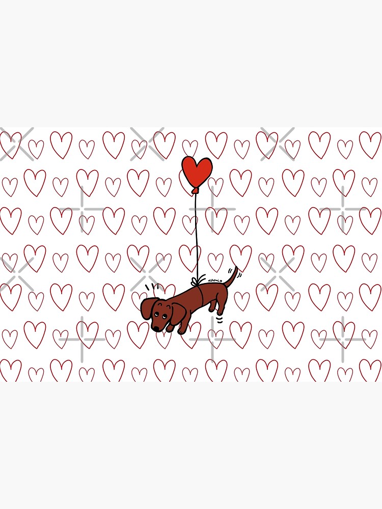 Red Smooth Haired Dachshund Floating in the Air by HappyLabradors