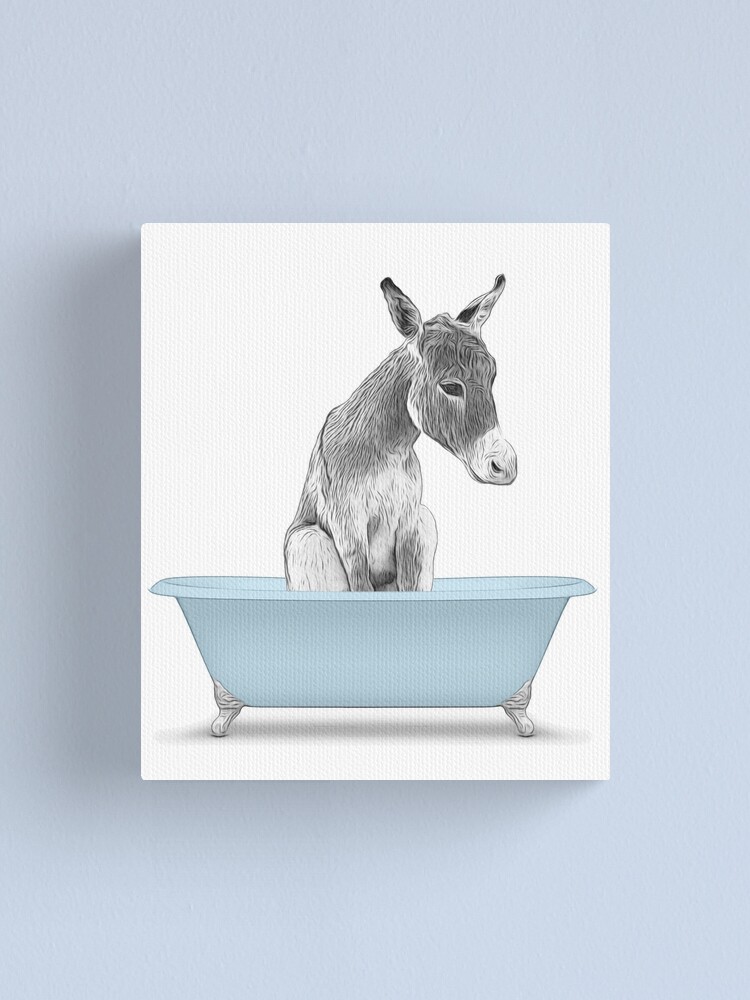 "donkey, bathroom art, bathroom wall art, bathroom kids art, bathroom