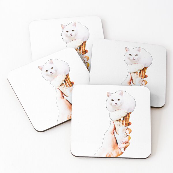 Item preview, Ice cream cat - Vanilla White Fluff designed and sold by ohdaintyduck.