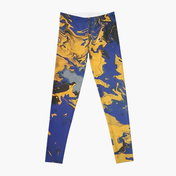 Lapis Lazuli Blue - Solid Color Collection Leggings by Vintage Wall Art