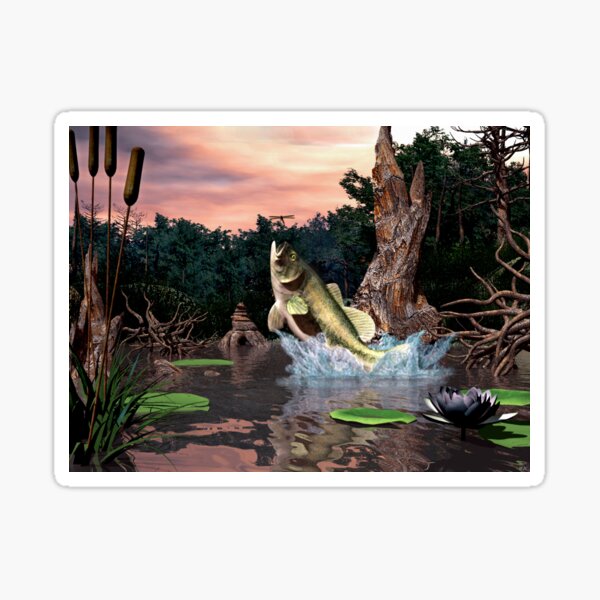 Bass Fishing  Sticker for Sale by nrosswog25