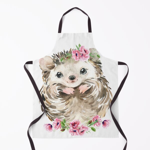 Item preview, Woodland Hedgehog with Pink Floral Poppies designed and sold by Paulele.