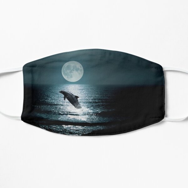 Dolphins in the moonlight collection Mask