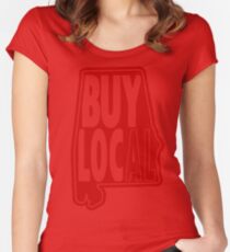 Buy Local Alabama Red Fitted Scoop T-Shirt
