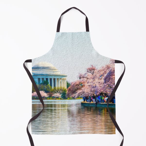 Item preview, Jefferson Memorial Cherry Blossoms Oil Rendering designed and sold by srgreen.
