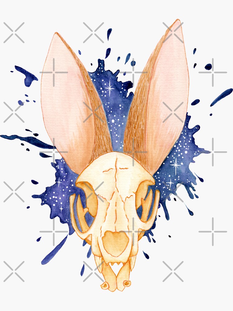 "Fennec Fox Skull" Sticker for Sale by JessicaTang Redbubble