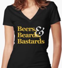 Beers, Beards, & Bastards Show Logo Shirt Women's Fitted V-Neck T-Shirt