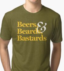 Beers, Beards, & Bastards Show Logo Shirt Tri-blend T-Shirt