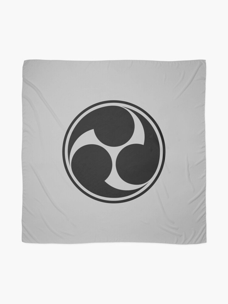 Alternate view of Mitsu Tomoe, Japan, Shinto Trinity Symbol, Triskele Scarf