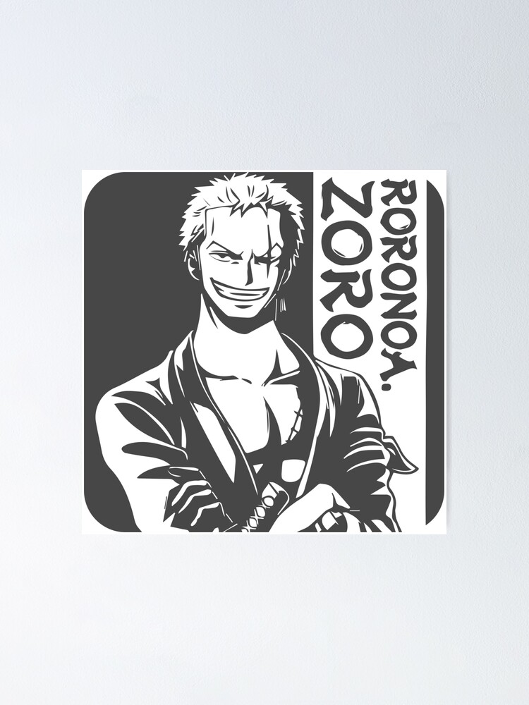 Roronoa Zoro One Piece Poster By Animebrands Redbubble