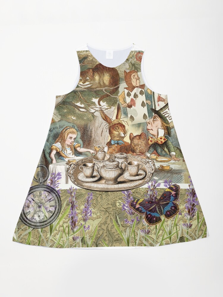Alice in Wonderland Tea Party " A-Line Dress for Sale by antiqueart | Redbubble Alice in Wonderland Tea Party " A-Line Dress for Sale by antiqueart | Redbubble