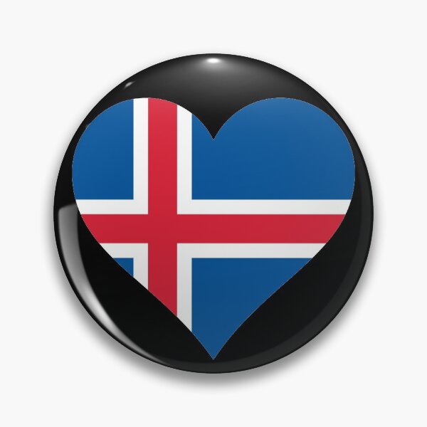 Item preview, Iceland icelandic flag flag heart designed and sold by GeogDesigns.