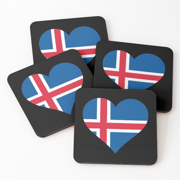 Item preview, Iceland icelandic flag flag heart designed and sold by GeogDesigns.