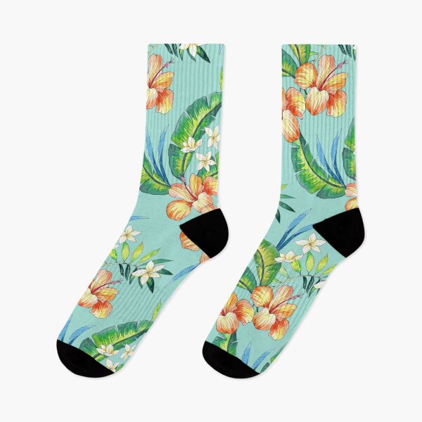 Item preview, Summer Tropical Print with a blue background designed and sold by Silvia  Ospina.