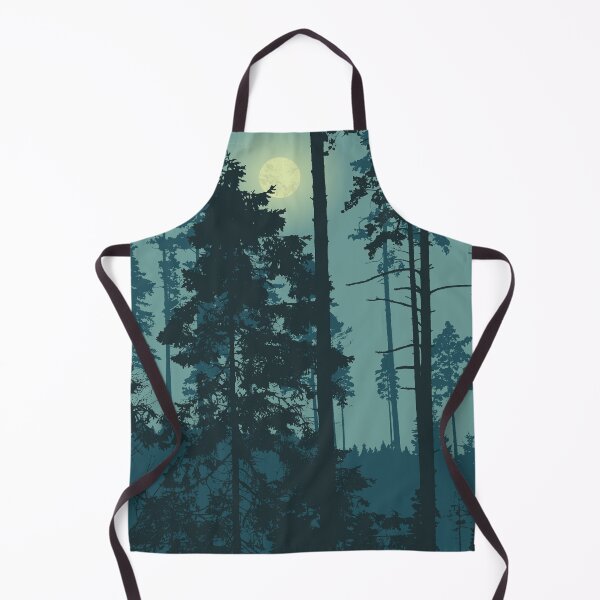 Item preview, Silhouettes of night coniferous forest and full moon. designed and sold by JackJumpingsack.