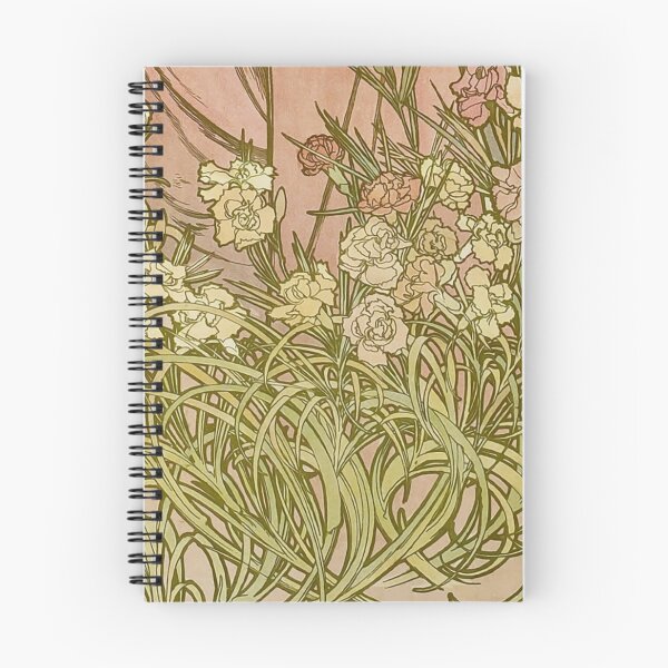Item preview, Carnations Alfonse Mucha Art Nouveau Flowers designed and sold by antiqueart.