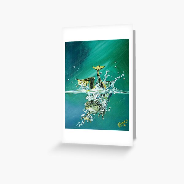 Frog Splash Greeting Card