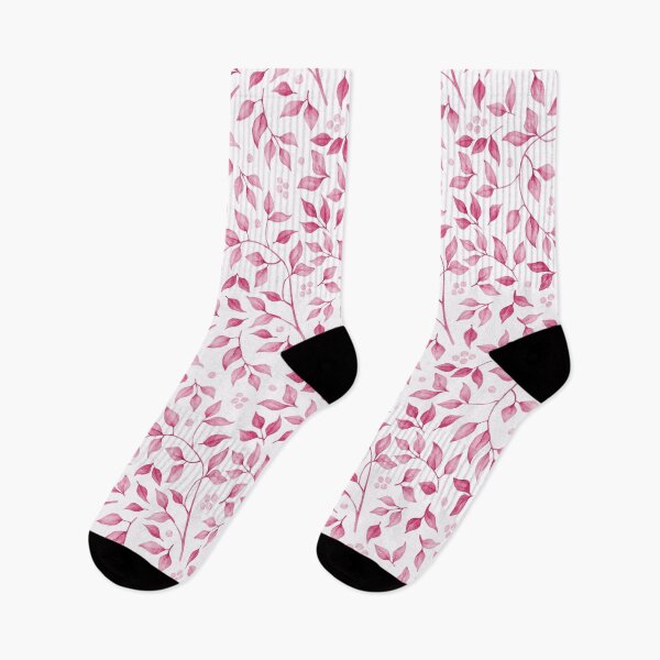 Item preview, Pink and White Leaves Botanical Pattern designed and sold by thesnowwhyte.